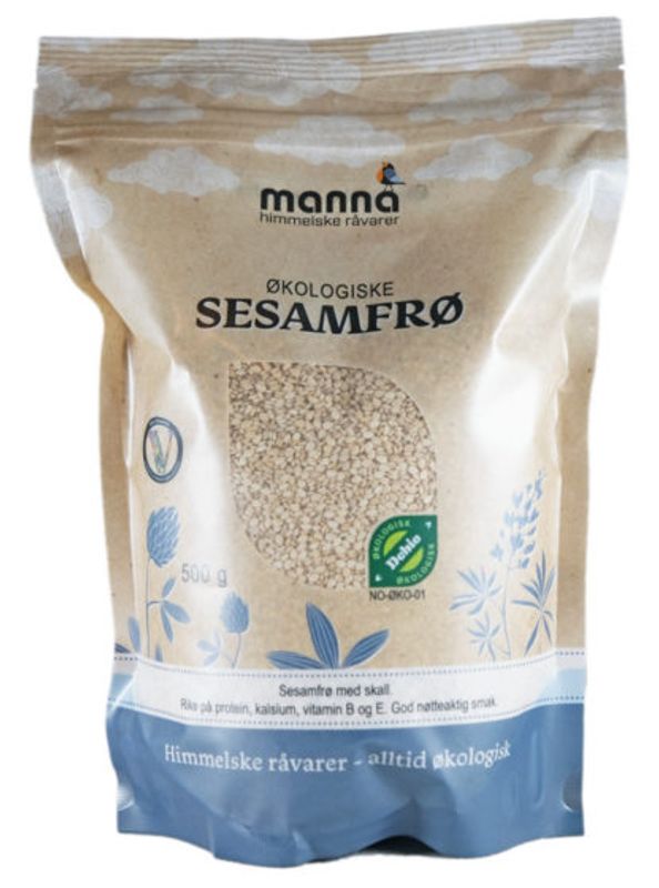 Sesamfrø med skall økologisk 500 g Manna