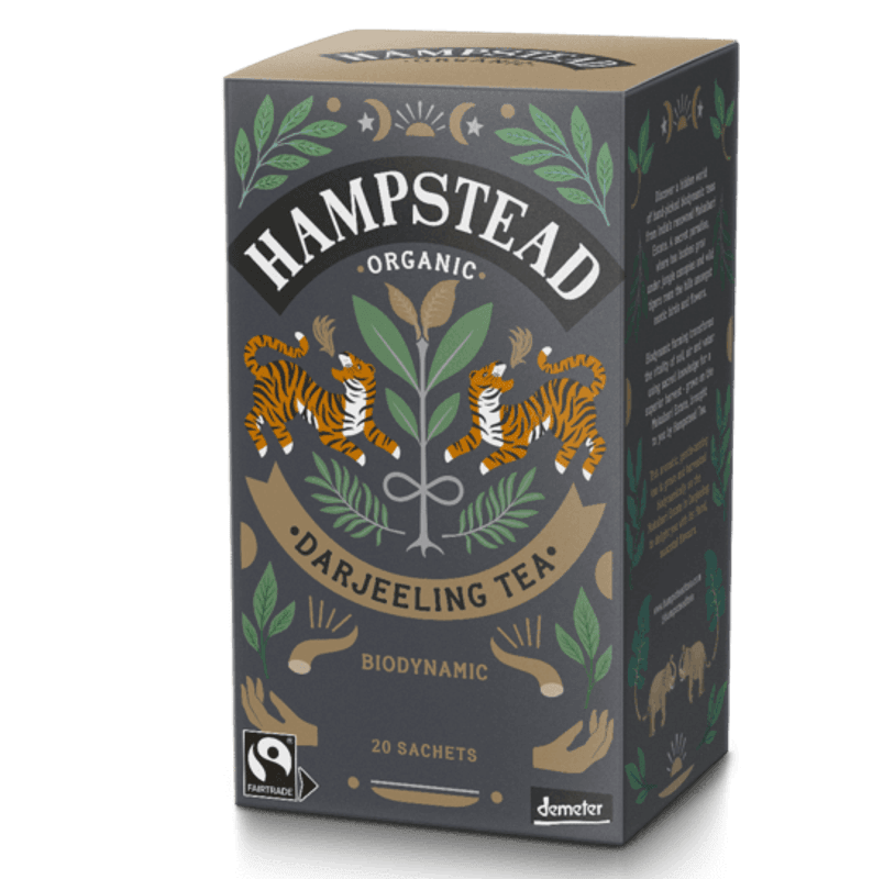 Hampstead Tea Svart Te Darjeeling Demeter økologisk 20 poser