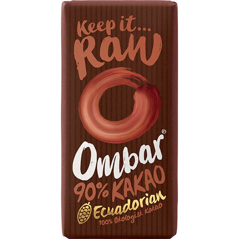 Ombar økologisk rå vegan sjokolade 90 % 35 g