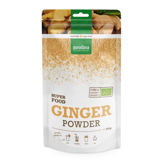 Hovedbilde Ginger Powder / Ingefærpulver økologisk 200 g Purasana
