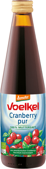 Hovedbilde Tranebærsaft økologisk Demeter (usøtet) 0,33 liter Voelkel