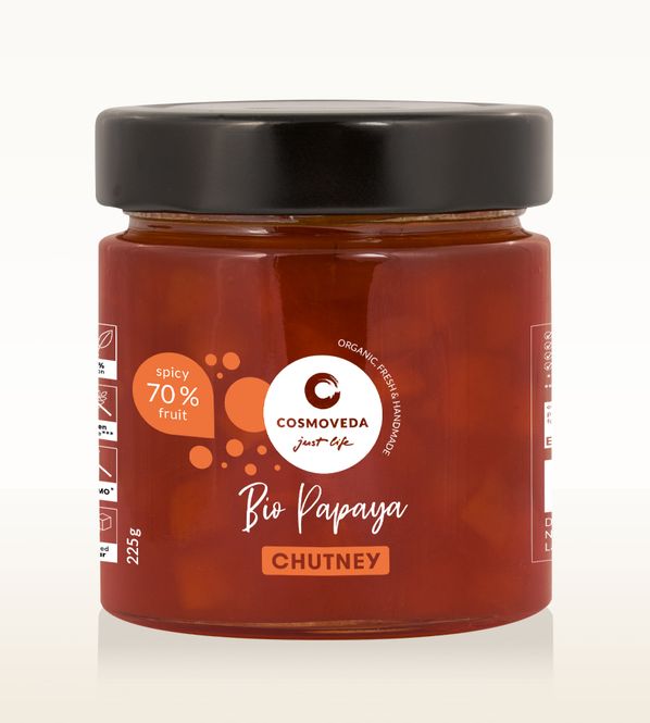 Hovedbilde Papaya Chutney økologisk 225 g Cosmoveda