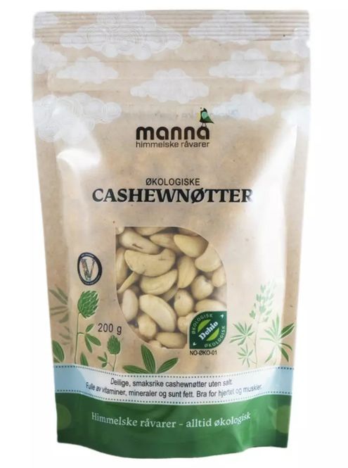 Hovedbilde Cashewnøtter u /salt økologisk 200 g Manna