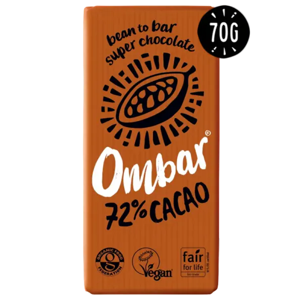 Ombar 72 % sjokolade økologisk, Fairtrade 70 g 